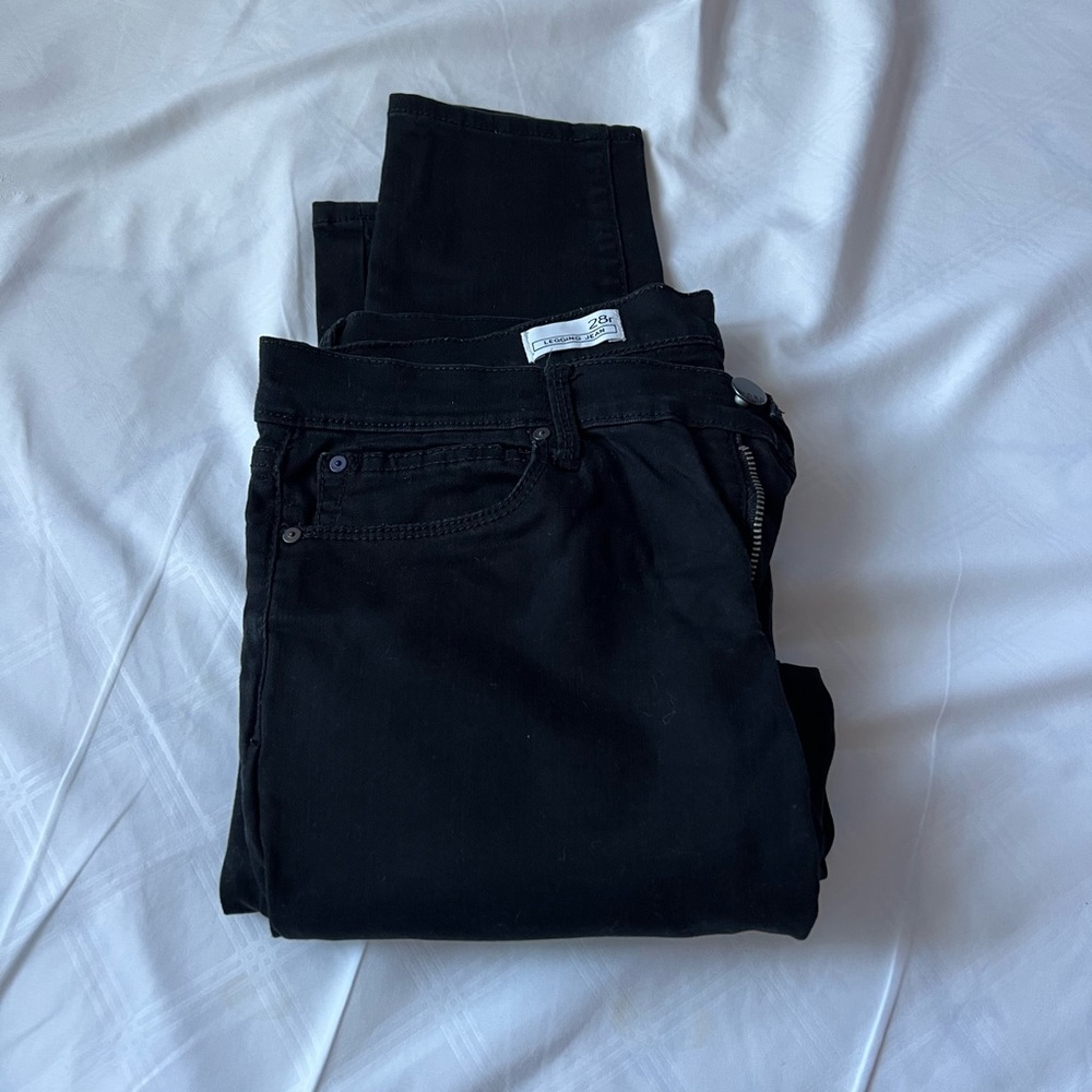 Black legging jeans